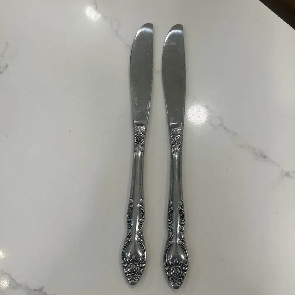 Oneida Wm A Rogers Silverplate 1949‎ OLD SOUTH II Lot Of 3 Dinner Knives Vintage